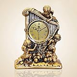 LHQ-HQ Europäische Art und Weise Wohnzimmer kreative grüne Harz Uhr Schlafzimmer antike Quarzuhr L22cm * W7.5cm * H28