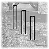 Riyyow Übergangshandleitzahl für Zementbetonte Schritte und Holzstufen, Handlauf-Picket für Ausgangsporschungen im Freien, Treppengeländerhandschienen für Balkone Terrasse (Size : 90cm(2.9ft))