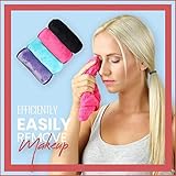 Abschminktücher Mikrofaser, Make-Up Entferner Tuch Waschbar, Abschminktuch Wiederverwendbar Microfaser Fleece Gesichtsreinigungstücher für Abschminken & Reinigen (A, Blau)