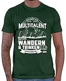 HARIZ Herren T-Shirt Ich Bin EIN Multitalent Wandern Wandern Klettern Inkl. Geschenk Karte Dunkel Grün XXL