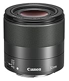 Canon Objektiv EF-M 32mm F1.4 STM für EOS M (Festbrennweite, 43mm Filtergewinde, Autofokusmotor), schw