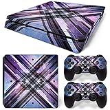 AXDNH PS4 Slim Skin Aufkleber Für Playstation 4 PS4 Slim Konsole Skin Aufkleber Aufkleber +2 Controller Skins Faceplate Schutzfolie Nur Für Original PS4,0239