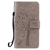 Nancen Compatible with Handyhülle Sony Xperia X Performance Flip Schutzhülle Zubehör Lederhülle mit Silikon Back Cover PU Leder Handytasche Etui S