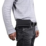 Ebogor für Männer Universal Oxford Tuch Tragbare Mobiltelefon Taillenpackung Ledertasche for iPhone XS/Galaxy S10 / 5,2 Zoll oder unter Smartphones Kreativer Telefonkasten (Color : Black)