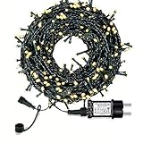 Lichterkette Weihnachtsbaum, LED Lichterkette mit 300 LED in warm weiß, 8 Leuchtmodi Dimmbar, EU Stecker, IP44 Wasserdicht, Lichterkette für Party, Feier, Hochzeit, Weihnachtsschmuck, Innen und Auß