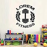 Diy lorem fitness aufkleber abnehmbare vinyl wandbild poster kinderzimmer dekoration wandbild wandaufkleber andere farbe 57x68