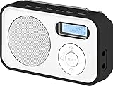Imperial DABMAN 12 tragbares Digitalradio (DAB+/UKW, LCD Display, Akku, 3X AAA Batteriebetrieb) weiß