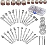 Zubehörset für Multifunktionswerkzeug,43-teiliges Steinschnitz-Set für Dremel Drehwerkzeug, Diamant-Bits für Dremel 1/8' Schaft Laufrad Diamanttrennscheibe M