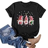 Weihnachten Kaputzenjacke Damen Pullover weinrot Damen XXL Tshirt Damen lang Oversize Shirt Damen Langarm Batik Shirt Damen musselin Bluse lässige Pullover Damen Leoparden Sw