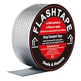 Wasserdichtes Klebeband, 50mm(B) x5M(L) Butyl Klebeband Reparatur-klebeband Panzertape Alufolie Dickes Dichtband Alu Folie zum Abdichten und Befestigen im Loch Rohr Dach Wohnmob