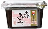 Shinjyo Aka Miso – dunkle Miso-Suppenpaste aus Japan – Ideal zum Kochen von Misosuppe oder zum Würzen von Marinaden und Glasuren für Fleischgerichte – 1 x 300 g