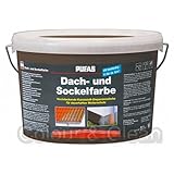 Pufas 10169 Dach und Sockelfarbe, Anthrazit, 5 l (1er Pack)