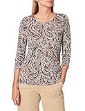 GERRY WEBER Damen 3/4 Arm T-Shirt, Braun Druck, 48