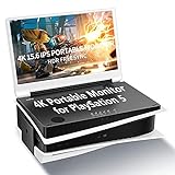 G-STORY 15,6 Zoll Portable Monitor für PS5, UHD 4K Tragbarer Monitor IPS Screen für PS5（Nicht enthalten）mit Zwei HDMI, HDR, Freesync, Mobiler Monitor für PS5