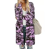 ZYUD Weihnachtsstrickjacke Damen Lange Strickjacke Weihnachtsmann Jacke Weihnachten Damen Langarmshirt Strickjacke Lang Winter Elegant Pullover Cardigan Wintermäntel Übergangsjacke Xmas Sw