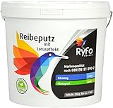 RyFo Colors Reibeputz mit Lotuseffekt 3mm 25kg - Fassadenputz, Oberputz, Edelputz, Strukturputz, Fertigputz weiß für außen, Silikonharz, witterungsbeständig, weitere Körnungen und Optiken wählb