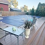 SUBBYE Abdeckplane Pool Blaue Winter-Poolabdeckung für Villa-Erdpools, Sicherheit Von Kindern und Haustieren Schwimmbadabdeckung, Einfache I