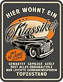 RAHMENLOS Deko Blechschild als Geschenk zum 60. Geburtstag - Ich Bin Nicht alt-Ich Bin EIN Klassik