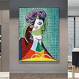 Spanischer Maler Picasso Abstrakte Kunstwerke Europäische Frau Mädchen Gesicht Leinwand Malerei Wandkunst Poster Drucke Schlafzimmer Wohnzimmer Galerie Studio Wohnkultur Wandb