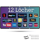 Projektionswand, Projektion Leinwand 100 Zoll 16:9 HD Beamer Leinwand, Tragbare Projektion Leinwand für Indoor und O