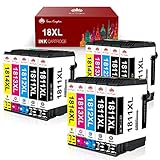 Toner Kingdom 18 18XL Ersatz Tintenpatrone Kompatibel für Epson 18 18XL für Epson Expression Home XP-322 XP-302 XP-225 XP-215 XP-405 XP-312 XP-315 XP-205 XP-305 XP-425 XP-412 XP-325 XP-415 (15 Pack)