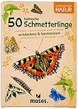 moses. Expedition Natur - 50 heimische Schmetterlinge| Bestimmungskarten im Set | Mit spannenden Quizfrag