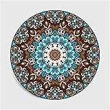 YYRAIN Runder Teppich Im Nordischen Exotischen Ethnischen Stil Retro-Wohnzimmer-Schlafzimmer-Absorbierende rutschfeste Matte Erker-Teppich-Land-Garten-Matte 150cm D