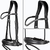 Heinick-Reitsport Trense anatomisch Performance Schwarz konisches RH ~ Warmblut ~ Auswahl (Glow-Ash)