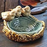 MZXUN. Soap dishs Badezimmer Soap dishs Keep Seife trocken Keramik Vogel Aschenbecher Seifenschale Obst Süßigkeiten Gericht Hauptdekorhandwerk Raumdekoration Handwerk