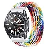 Leishouer Kompatibel mit Galaxy Watch 46MM Armband,22MM Geflochtenes Solo Loop Armband Elastic Nylon Sport Ersatzband Kompatibel für Samsung Galaxy Watch 3 45MM/Gear S3 C