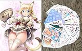 SEXY Neko Anime Playing Cards (Poker Deck 54 Cards All Different) Swimsuit Neko Catgirl Japan Manga Anime Kaw
