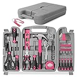 Hi-Spec 53-teiliges Werkzeugset in Pink/Rosa. Allgemeine DIY-Reparatur- und Wartungshandwerkzeuge für Haus und Garage in einer Aufbewahrungsbox für Frauen- M