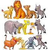 Lion King Figuren Set - Miotlsy 12 Stück Mini Figuren Set Cupcake Figuren Geburtstags Party Kuchen Dekoration Lieferungen Cake Topper für Kind Junge Mädchen Dekoration Geburtstag