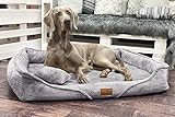tierlando® Orthopädisches Hundebett Tyson | Kuscheliges und Flauschiges XXL Hundesofa | Waschbar | Memory Foam L+ | G