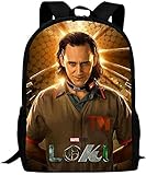 Spider Man Rucksack Marvel Schultasche Cartoon Schulbedarf Kinderrucksack Teens Boy Girl Daypack Wasserdicht Schulranzen Groß für Schule (Loki,L)