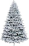 erddcbb Künstlicher Weihnachtsbaum Künstliche Bäume Dekoration Weihnachtsbaum Snowy Natürliche Plump Zeder Metallständer Einfach zu montieren für Weihnachtsfeier (Größe : 180cm (6ft))