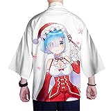 GYINGY Re:Life in a Different World from Zero Rem 3D-Farbdruck-Anime-Sonnenschutz-Cardigan mit Dreiviertelärmeln-S