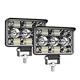 Boyuan LED-Rücklichter, 5 Zoll 156W Objektiv-Scheinwerfer-Arbeitslicht Offroad-LED-Stab-Scheinwerfer zum Fahren von LKW-Traktor-Boot-Motorrad-Nebelscheinwerfer-Scheinw