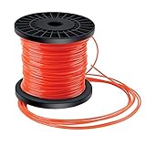 Trimmerfaden Trimmer Schnur Rasen Mähfaden 5-kant Nylon Rasentrimmer Faden Durchmesser 2,4 mm x 100 m Orange R