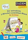 Duden Leseprofi – Der extradicke 3-Minuten-Leserätsel-Block für Erstleser: 80 knifflige Aufgaben (Leseprofi Minuten Leserätsel)