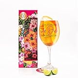 HISA DARIL XXL Cocktailglas 700ml inkl. Geschenkverpackung und Untersetzer, Aperol Spritz & Gin Gläser das Geschenkset Frauen, Beste Freundin Geschenke zum Geburtstag, Dankeschön oder W