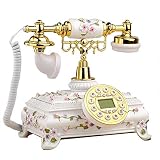 Festnetztelefon/Vintage/Retro-Telefon Familie Festnetz Europäisches Wohnzimmer Schnurtelefon Antikes Digitales Festnetztelefon Mit Schnur Exquisite Arbeitsqualität Geeignet Für Dekoration (A)