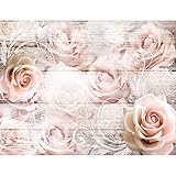 Runa Art Fototapete Vintage Blumen Modern Vlies Wohnzimmer Schlafzimmer Flur - made in Germany - Rosa 9463010b