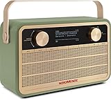 Nordmende Transita 120 IR tragbares Internetradio (DAB+ Radio, UKW, WLAN, 24 Stunden Akku, Wecker, Sleeptimer, Kopfhöreranschluss, 5 Watt Mono-Lautsprecher) grü