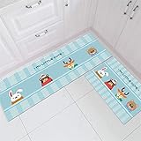 RUIHUAN Teppich Anti-Rutsch-Küchenmatte für Boden Modernes Bad Teppicheingang Fußmatte Tapete Mode Absorbierende Bereich Teppiche Wohnschlafzimmer weich (Color : 012, Size : 40x60+40x120cm)