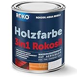 Holzfarbe ROKO - Weiss - 0,7 Kg - 3in1 Premium Holzlack - Für Innen und Auß
