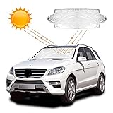 PROJECTS Sonnenschutz für Autoscheiben 70 x 190 cm weiß Sonnenschutz Auto Frontscheibe | Auto Frontscheibenabdeckung Winter Frostschutz Abdeckung Windschutzscheibe | Auto Sonnenschutz Frontscheib