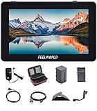 Feelworld F6 Plus Video Assist 4K 1920x1080 5.5 Inch 3D LUT Touch Screen IPS FHD Support HDMI Field Monitor On DSLR Camera IncludeTilt Arm and Adapter 12V (F6 Plus 5.5'' with Battery and Charger)