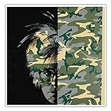 THTHTH Andy Warhol Poster und Drucke Camouflage Self Portrait Leinwand Malerei Abstrakte Wandkunst Kreative Bilder Für Wohnzimmer Dekor 60x60cm x1 Kein R