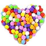 Gifort 250 stücke 2-2.5cm Pompons, Bunte Pompom, Pom Pom bälle Flauschigen Plüsch Bälle für Lustige DIY Kreative Handwerk (250pcs 2-2.5 cm)